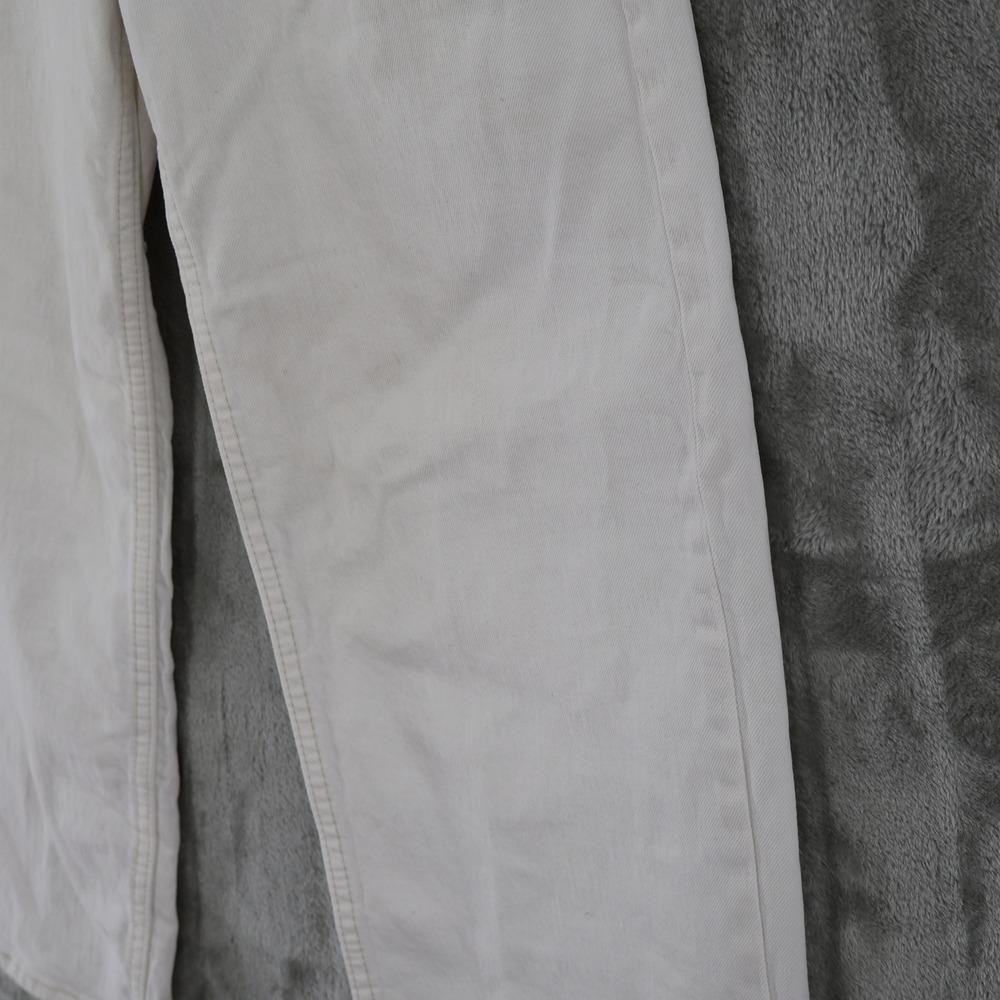 &DENIM Wide Leg Cropped High Waist Jeans Womens 2 White Preppy Casual Nautical‎ - Picture 14 of 16